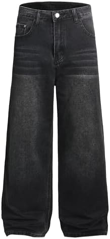 Men's Stylish Zipper Bell Jeans Classic Retro 60s 70s Flared Denim